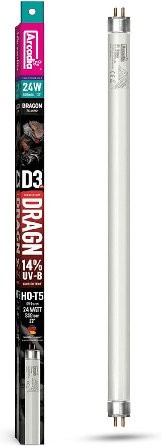 Arcadia D3+ Dragon T5 UVB Lamp, 14%, 24W 56cm